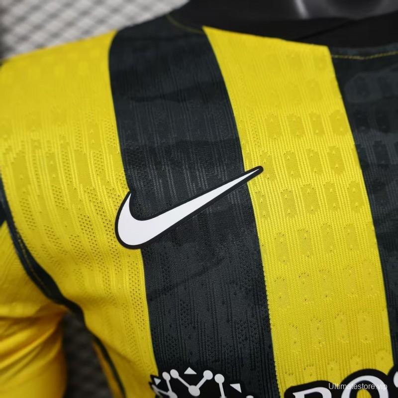 Player Version 25/26 Al Ittihad Home Jersey With New Sponsor