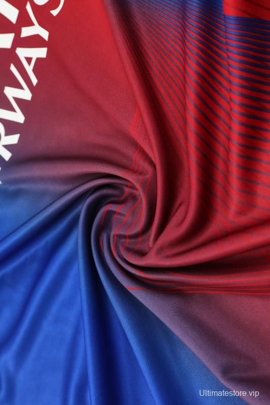 25/26 PSG Red/Blue Short Sleeve Jersey+Shorts