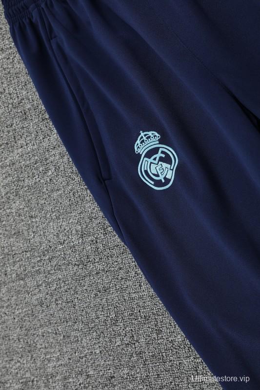25/26 Real Madrid Blue Hoodie +Long Pants