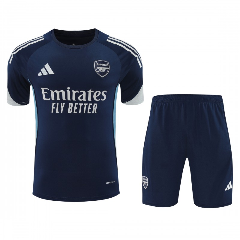25/26 Real Madrid Navy Short Sleeve Jersey+Shorts