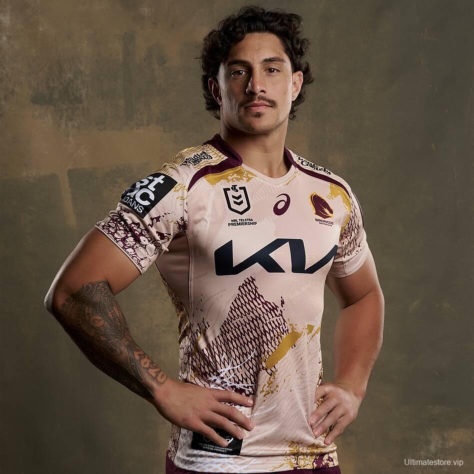 25/26 Brisbane Broncos White with Indigenous Art Jersey