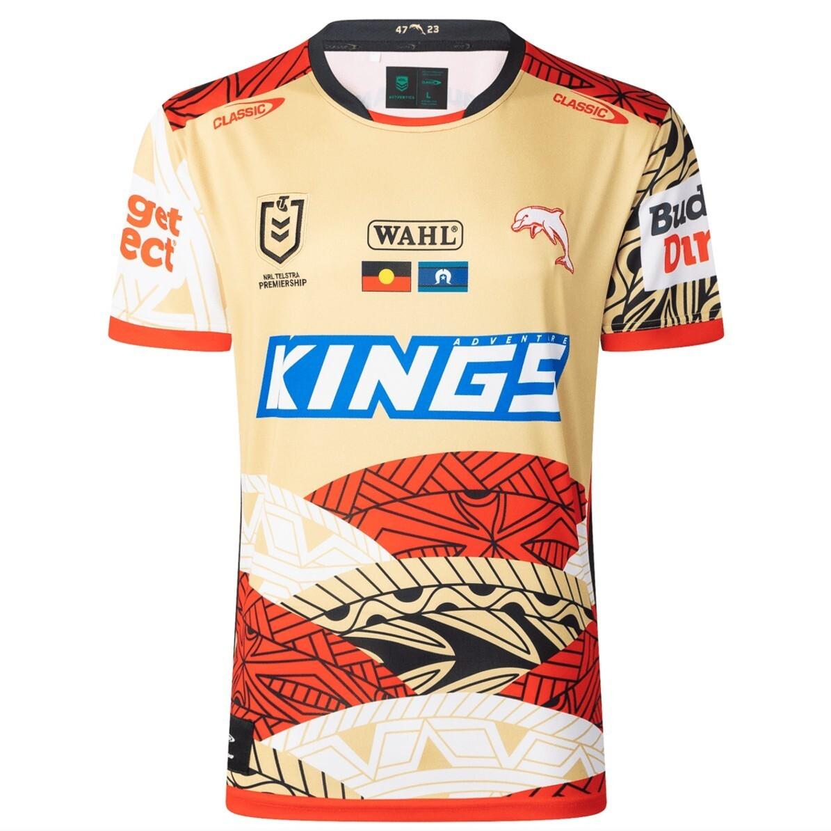 25/26 Dolphins Gold with Indigenous Round  Art Jersey
