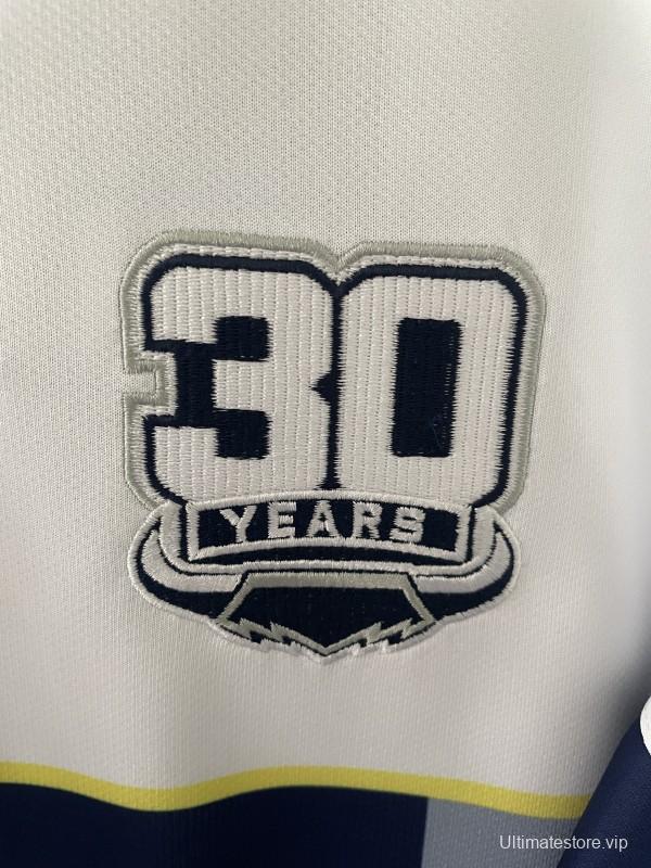 25/26 North Queensland Cowboys Navy with White and Grey Stripes Jersey