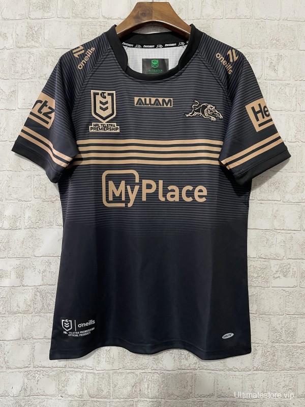 2026 Penrith Panthers Black with Gold Stripes Away Jersey