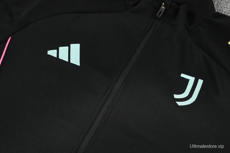 25/26 Juventus Black FULL Zipper Jacket Tracksuit +Long Pants