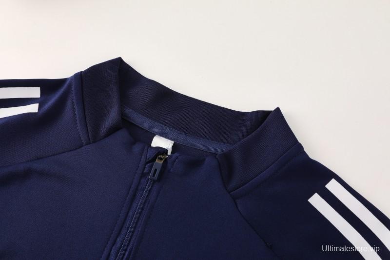 25/26  Adidas Navy Blue Full zipper Jacket Tracksuit+ long pants