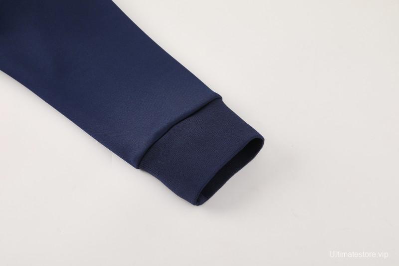 25/26 Arsenal  Navy Blue  Full zipper Jacket Tracksuit+ long pants