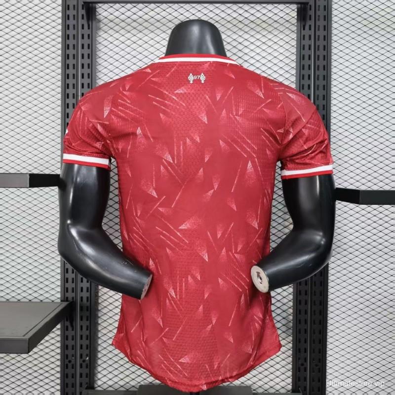 25/26 Player Version  Liverpool Home Red Abstract Pattern Jersey