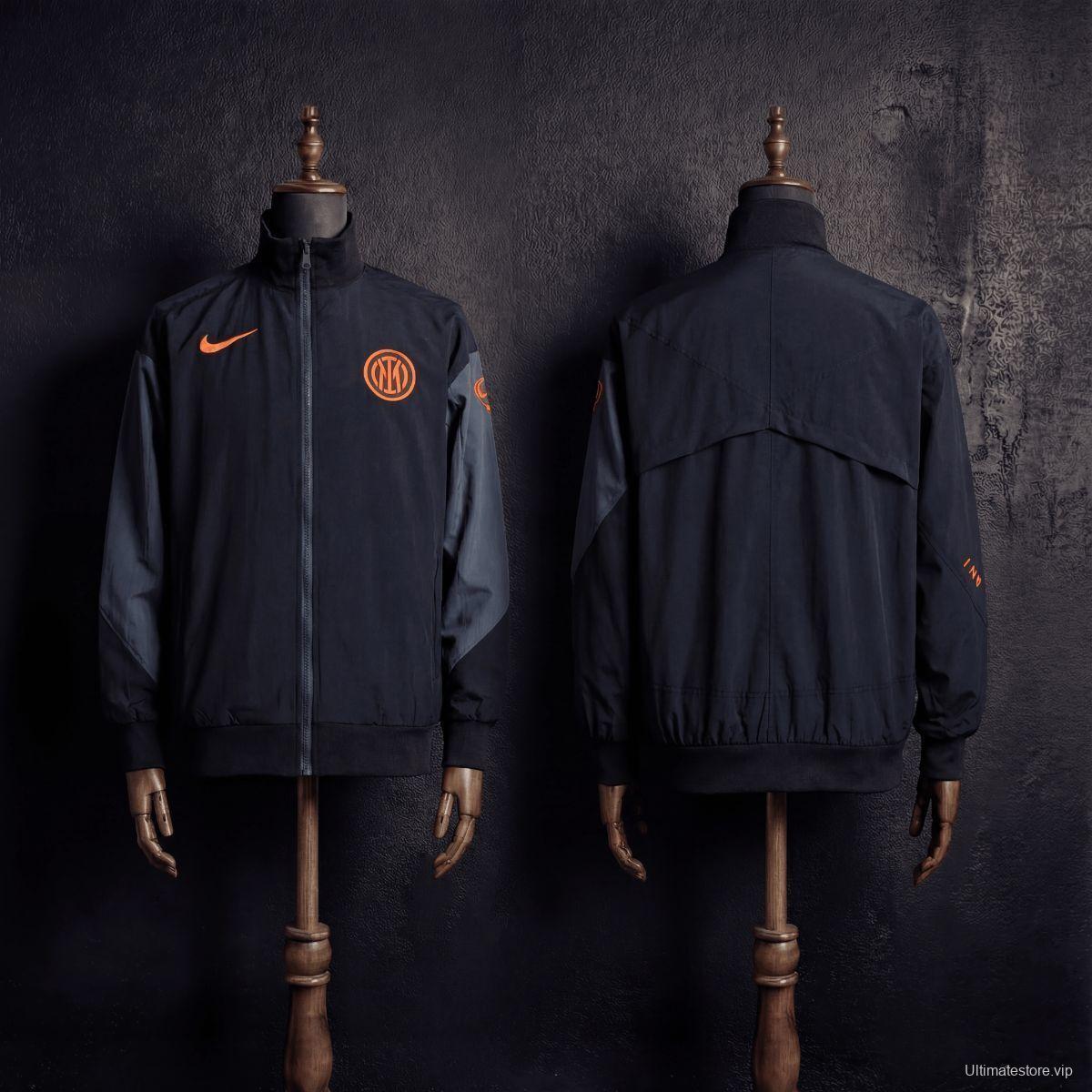 2026 Inter Milan Black Jacket Windbreaker