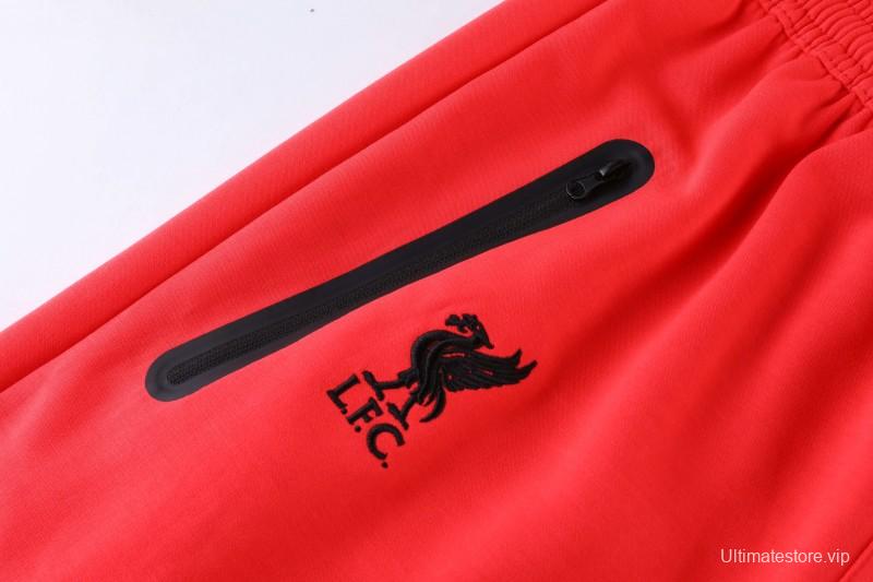 26/27 Liverpool Red Full Zipper Hooded Jacket Tracksuit + Long Pants
