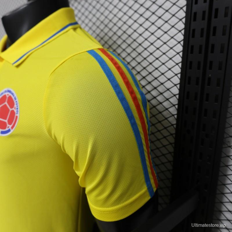 Player Version 2026 Colombia Yellow POLO Jersey