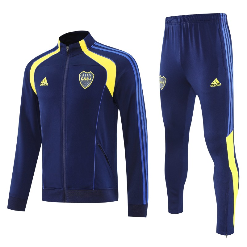 26/27 Boca Juniors Navy Blue Full Zipper Jacket Tracksuit + Long Pants