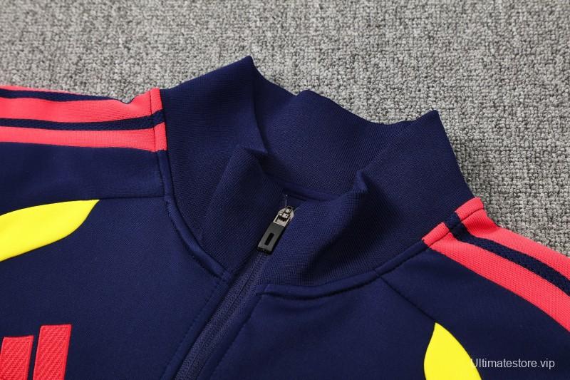 26/27  Colombia Navy Blue  Half Zipper Jacket Tracksuit  + Long Pants