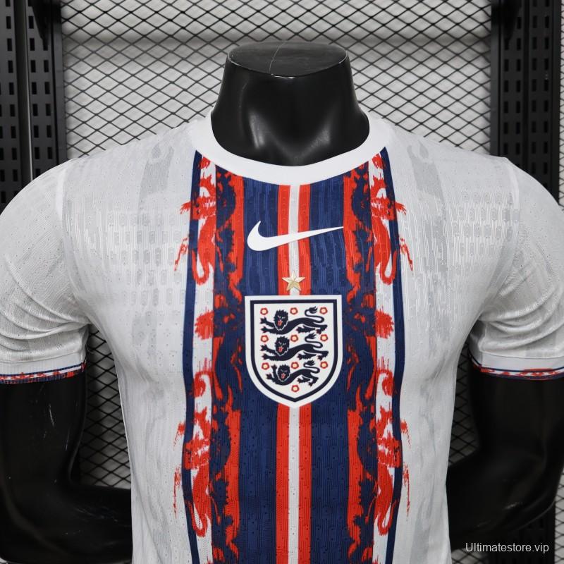 Player Version 2026 England White Blue Red Lion Totem Special Edition Jersey