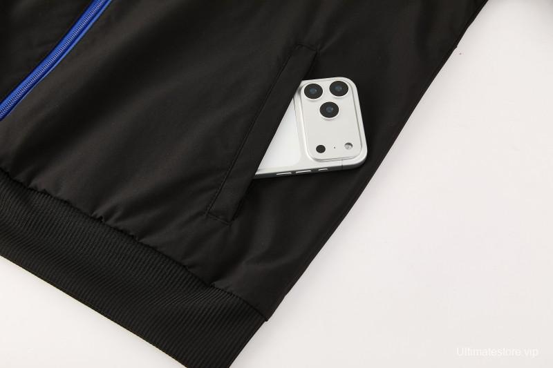 26/27 Chelsea Black Full Zipper Hooded Jacket Tracksuit + Long Pants