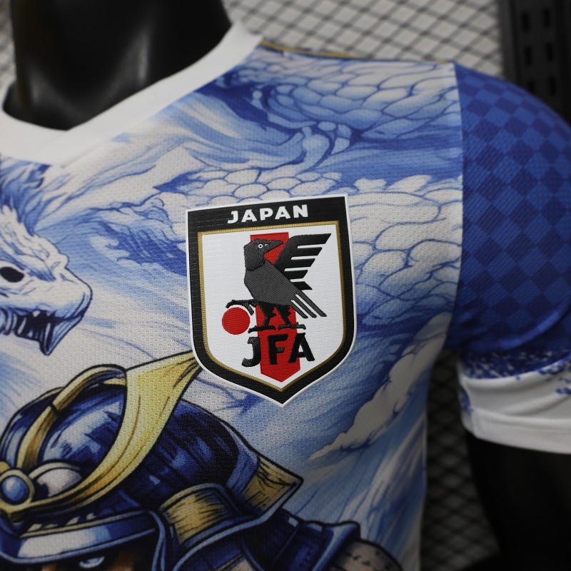 Player Version 2026 Japan Adidas Special Edition "Samurai Blue Dragon" Full Sublimation White Jersey