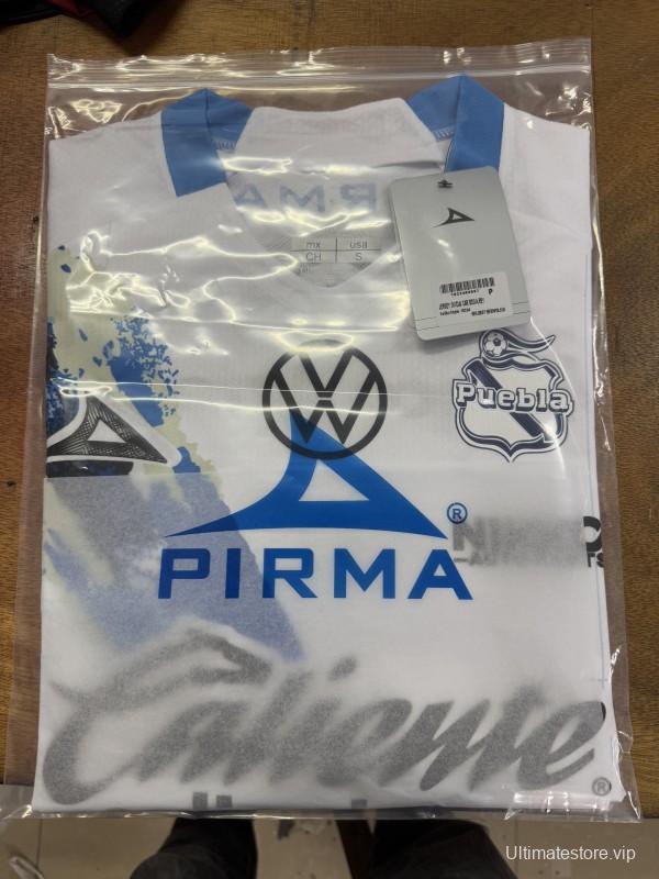 Player Version 25/26 Club Puebla White with Blue Home Jersey