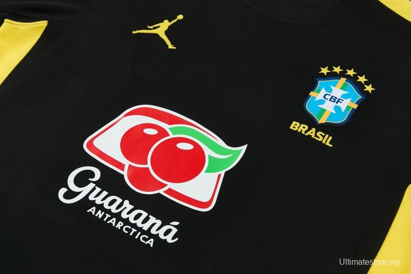 2026 Brazil Black Short Sleeve + Soccer Shorts