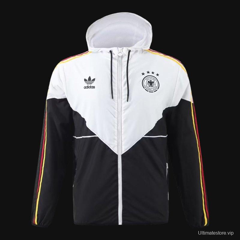 2024 Germany White/Black Windbreaker