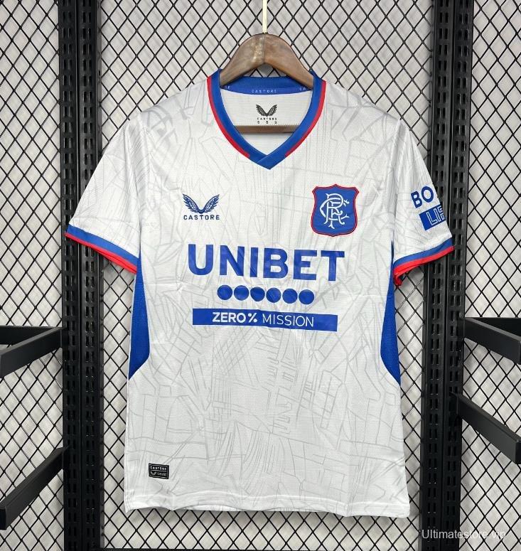 24/25 Glasgow Rangers Away White Jersey