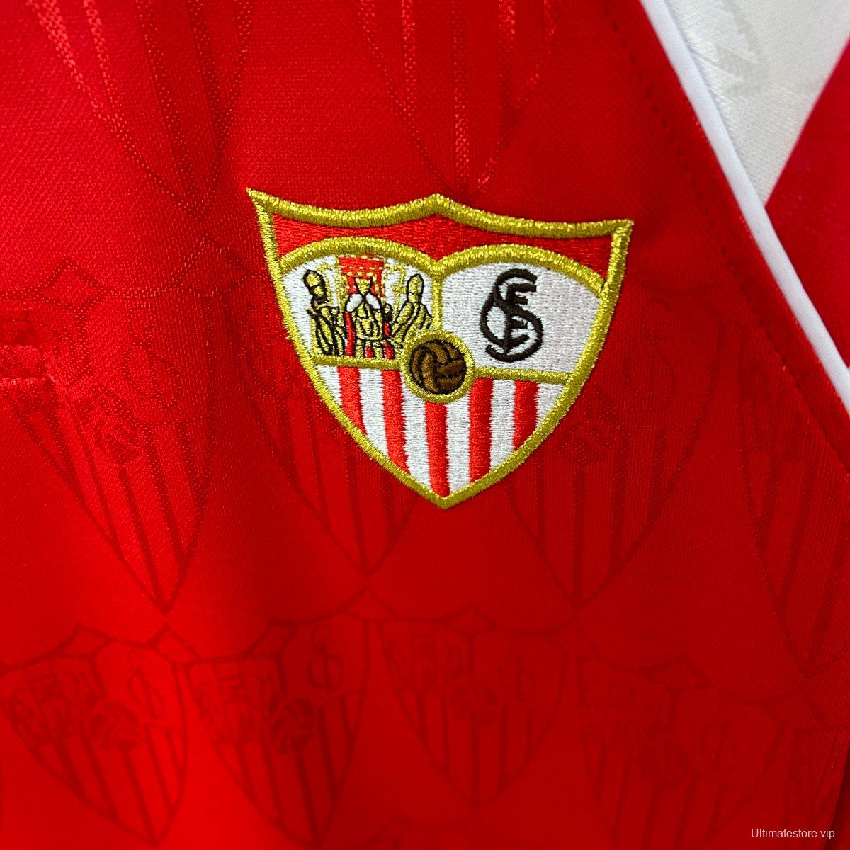 Retro 92/93 Sevilla FC Away Red Jersey