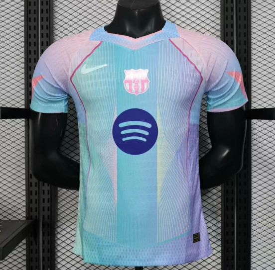 Player Version 25/26 FC Barcelona Mint Green with Pink Trim Jersey