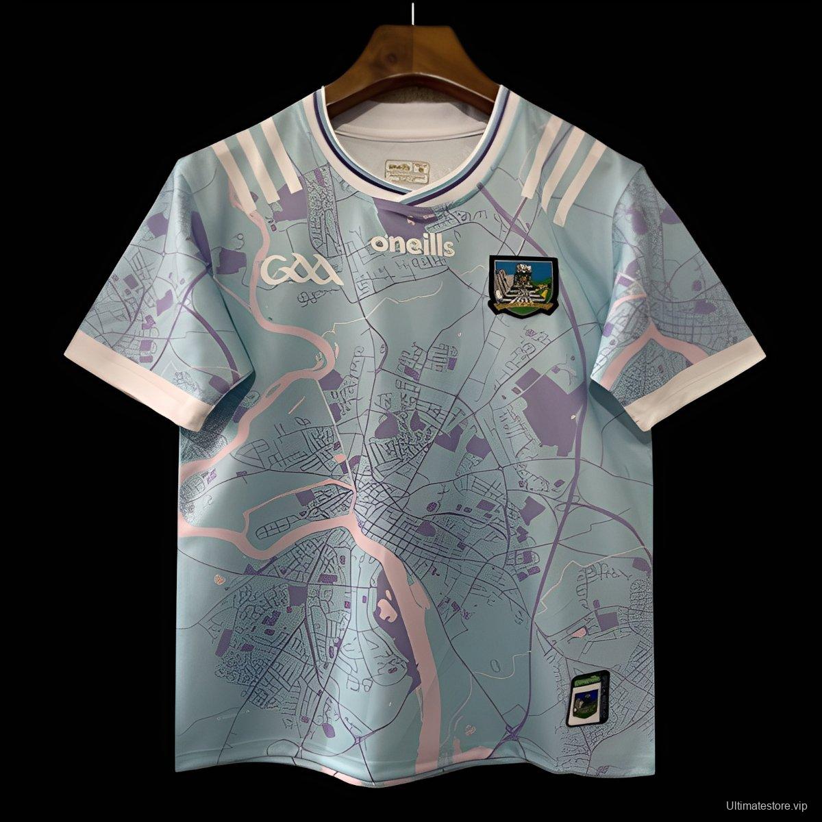 25/26 Limerick GAA Light Blue with Purple Map Design Away Jersey