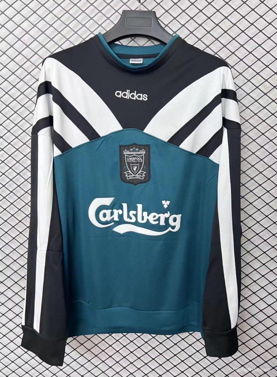 Retro 95/96 Liverpool Green Hoodie
