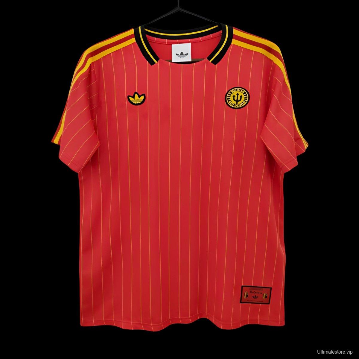 2026 Belgium Adidas Terrace Icons Red Jersey