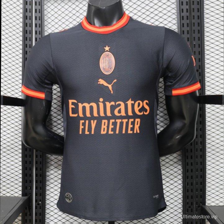 Player Version 26/27 AC Milan Away Navy Blue with Copper Orange Accents Jersey