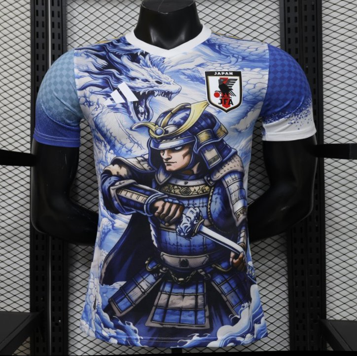 Player Version 2026 Japan Adidas Special Edition "Samurai Blue Dragon" Full Sublimation White Jersey