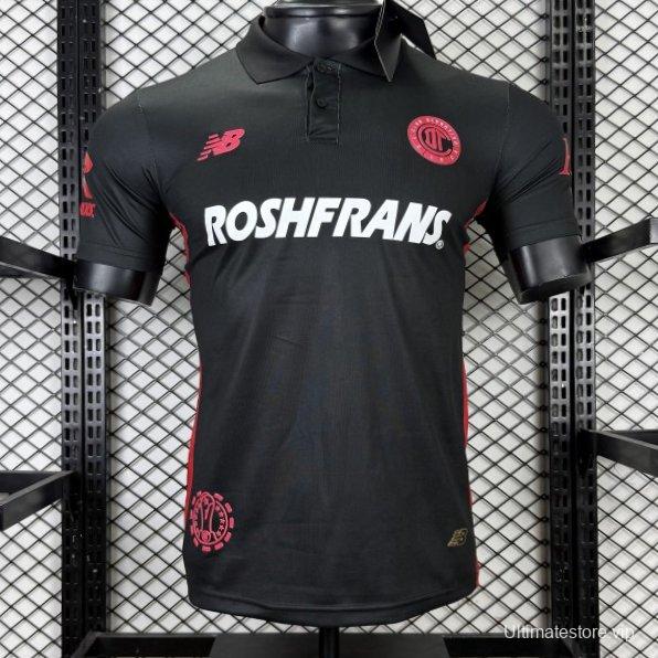 Player Version 25/26 Deportivo Toluca FC Black Jersey with Polo Collar