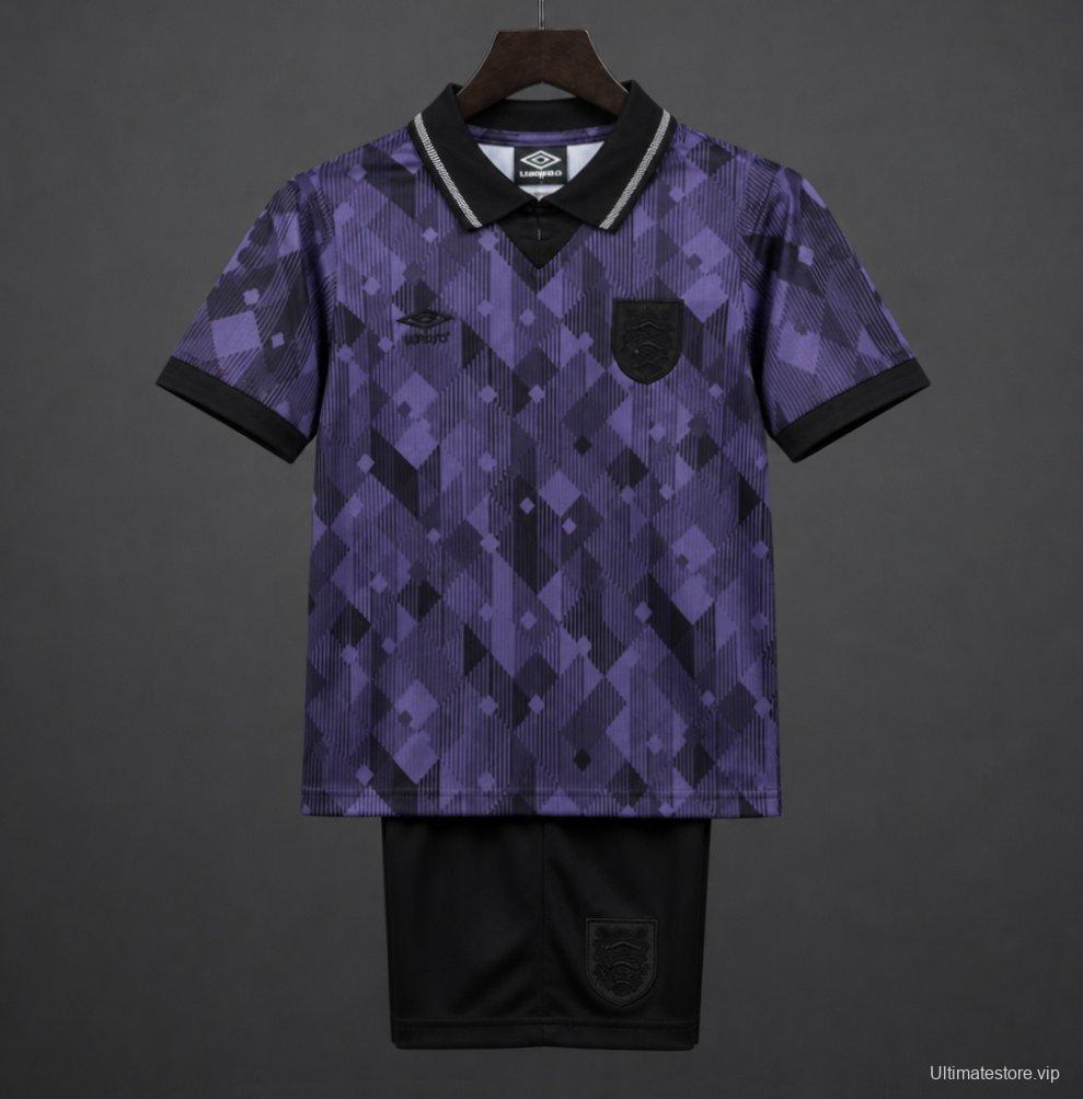Retro Kids 1990  England Black Jersey