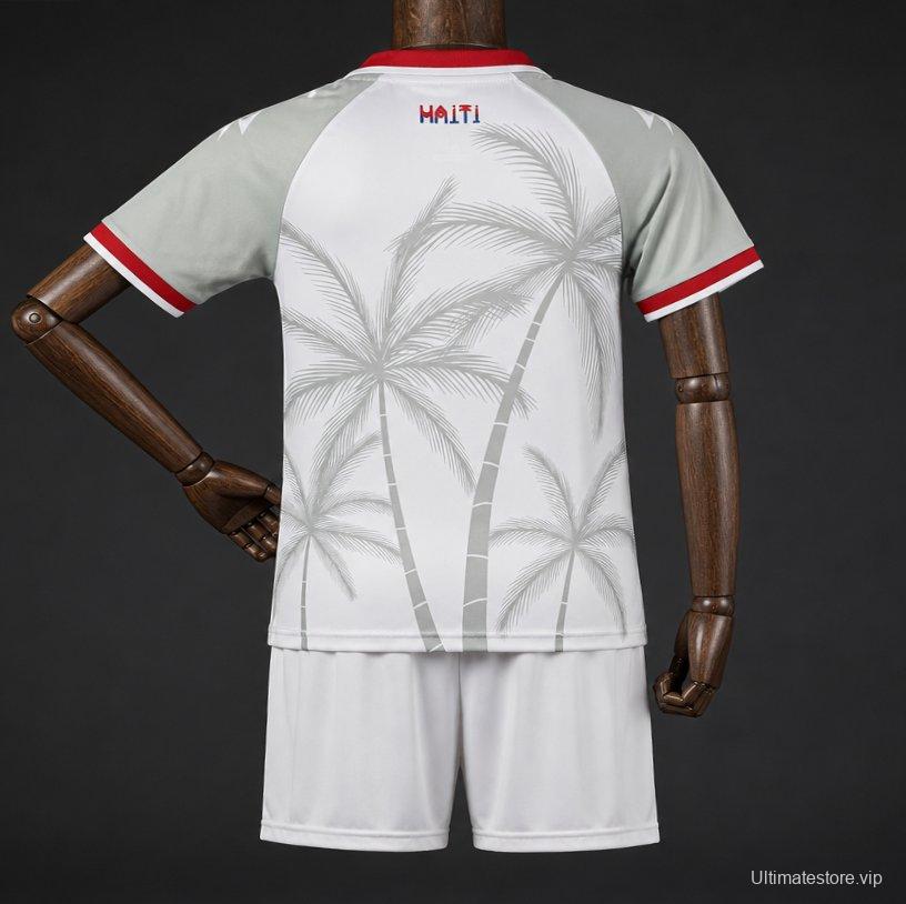 2026 Kids Haiti World Cup Third White Jersey