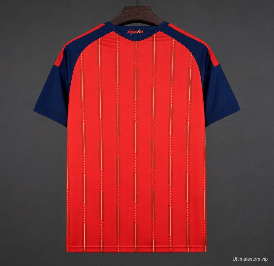 2 Star 2026 Spain Home Jersey With Champion Patch