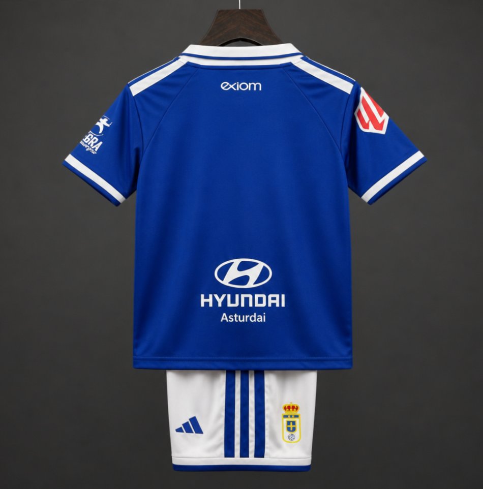 26/27 Kids Real Oviedo Home Blue Jersey