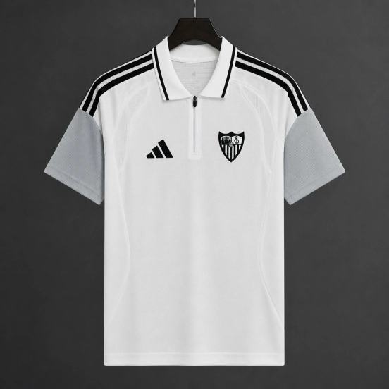 26/27 Sevilla Training White Polo Jersey
