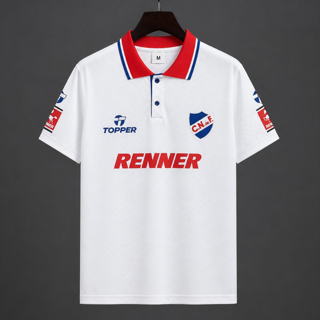 Retro 1994 Club Nacional Home White Jersey