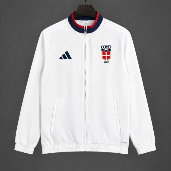 26/27 Como 1907 White Full Zipper Windbreaker