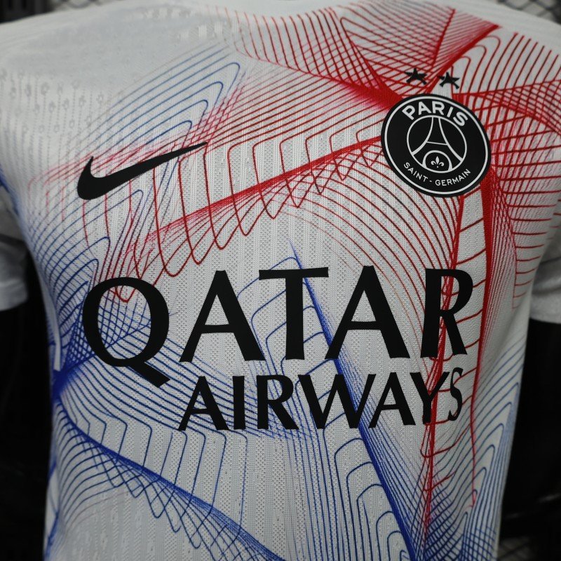 Player Version 26/27 PSG/Paris Saint-Germain Pre-Match White/Red/Blue Jersey