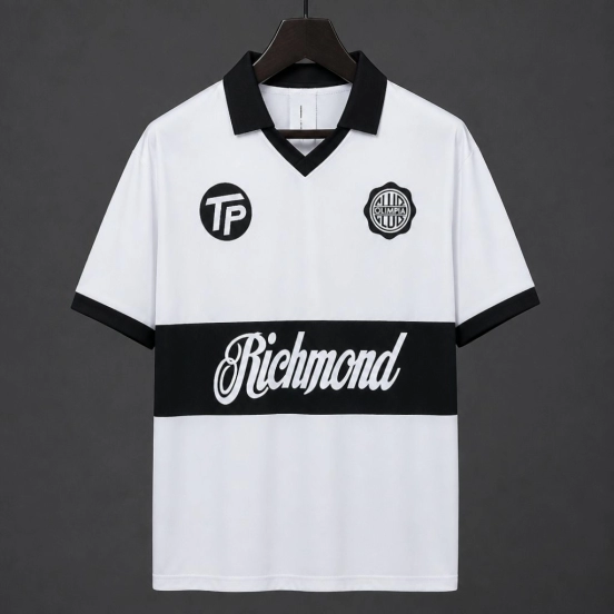 Retro 85/86 Club Olimpia Home White Jersey