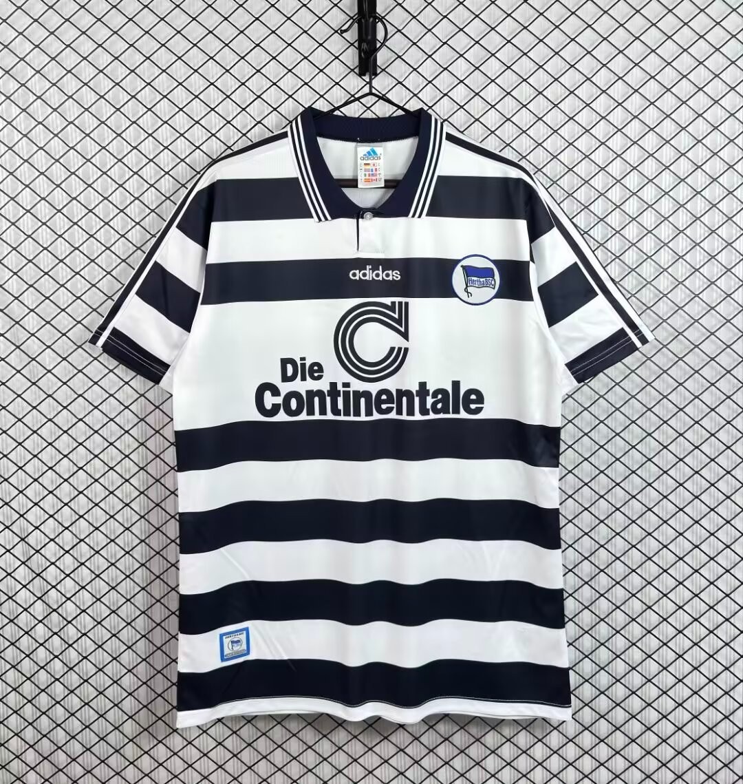 Retro 97/98 Hertha BSC Away White Dark Navy Jersey