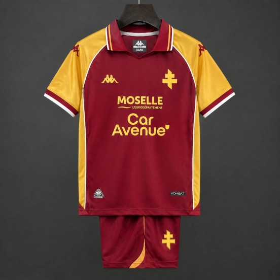 26/27 Kids Metz Home Red Yellow Jersey