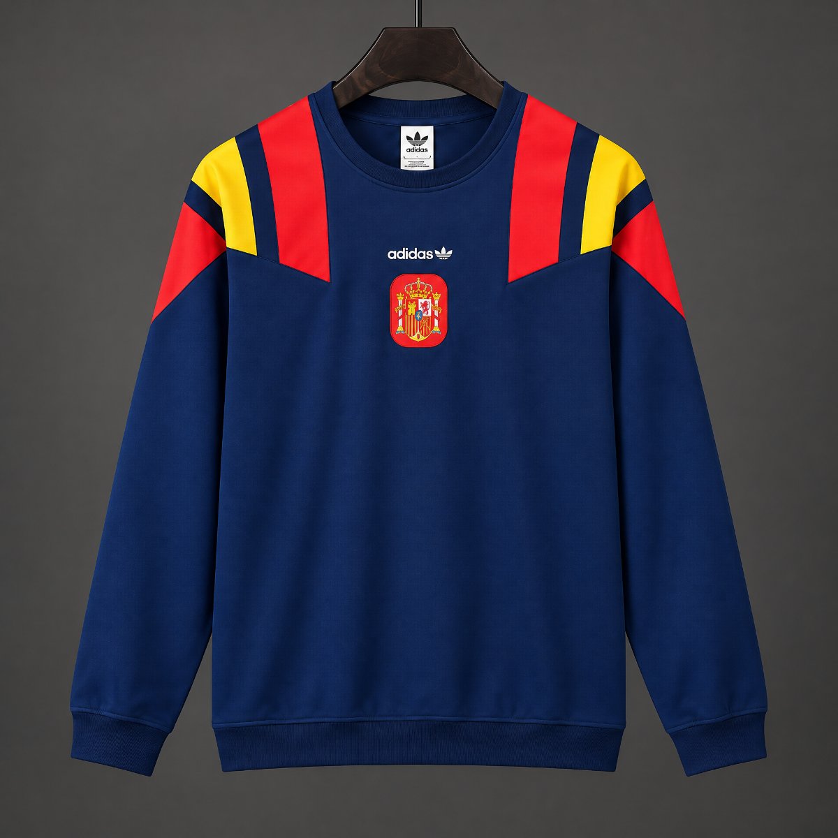2026 Spain EQT Navy Blue Long Sleeve Sweatshirt
