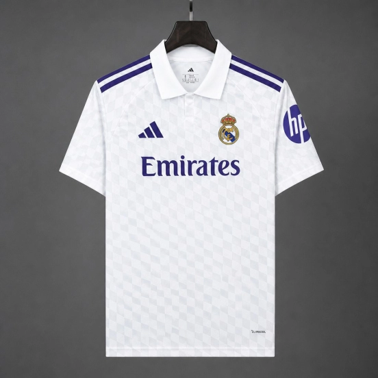 27/28 Real Madrid Home White Polo Jersey